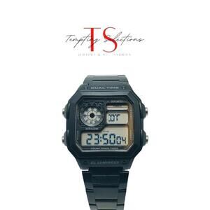 Stainless Steel Black Digital Watch